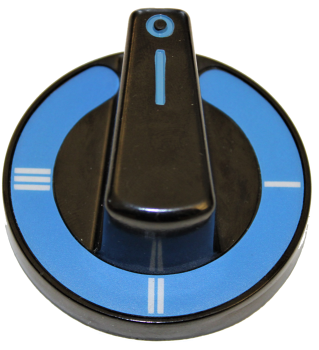 Knebel mit halbrunder Skalenscheibe (verschiedene Skalen)