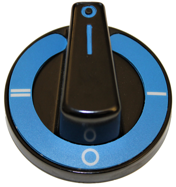 Knebel mit halbrunder Skalenscheibe (verschiedene Skalen)