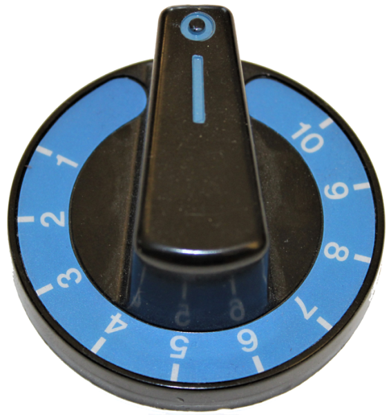 Knebel mit halbrunder Skalenscheibe (verschiedene Skalen)